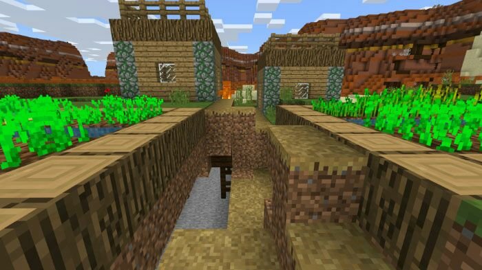 Seed Triple Village Fused to Mesa Mineshaft  for Minecraft Bedrock Edition 1.5.3 for Android