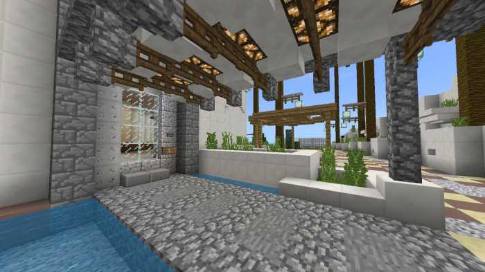 Download map Modern Redstone Mansion for Minecraft Bedrock Edition 1.6.1 for Android