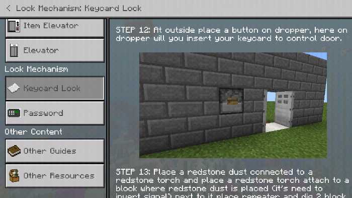 Download addon Redstone Guide for Minecraft Bedrock Edition 1.7 for Android