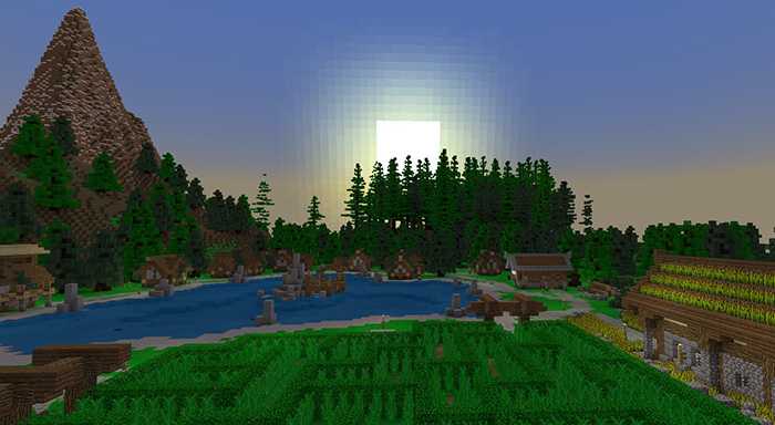 Download map Sky Games Countryside Maze for Minecraft Bedrock Edition 1.9 for Android