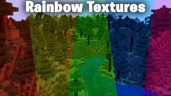 Texture Pack Sky Games Rainbow Environments 1.9