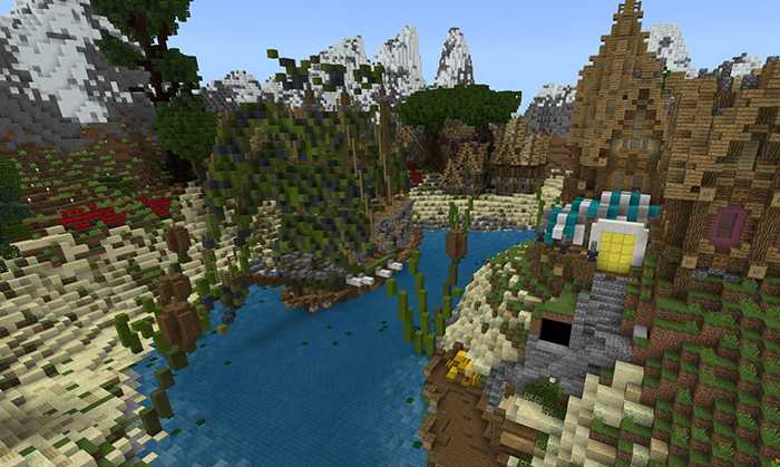 Download map Sky GamesZombies 7 - Lakeside for Minecraft Bedrock Edition 1.9 for Android