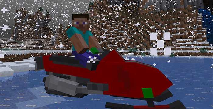 Download addon SnowMobile for Minecraft Bedrock Edition 1.8 for Android