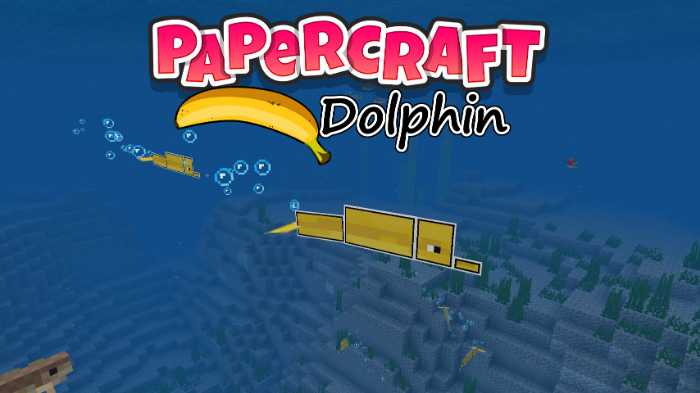 Resource Pack Papercraft Banana Dolphin 1.9