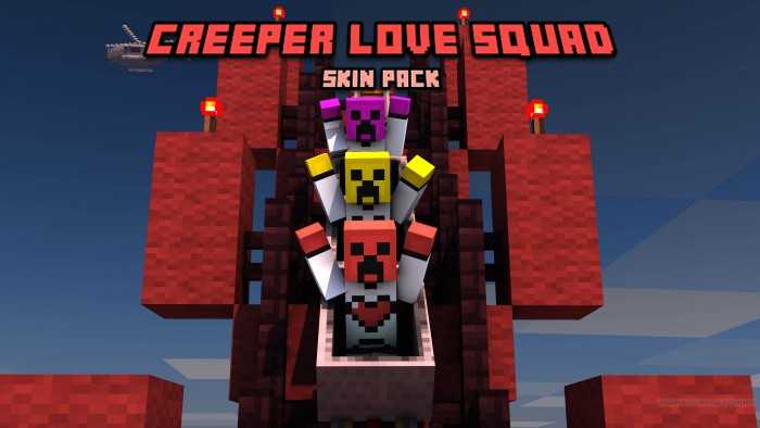 Download skin Creeper Love Squad for Minecraft Bedrock Edition 1.9 for Android