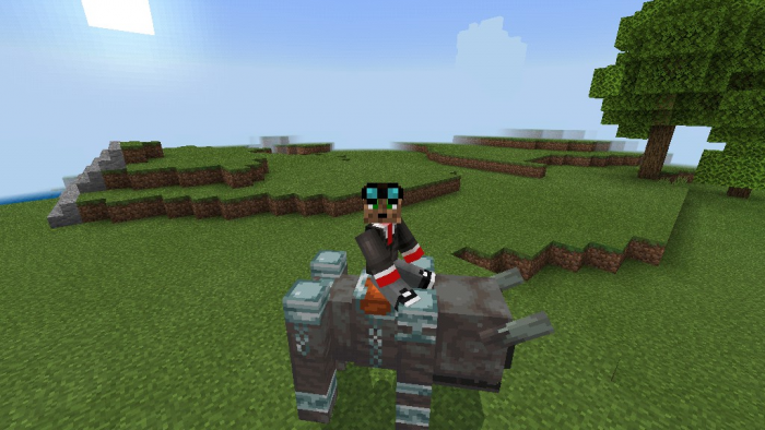 Download addon Rideable Ravager for Minecraft Bedrock Edition 1.11 for Android