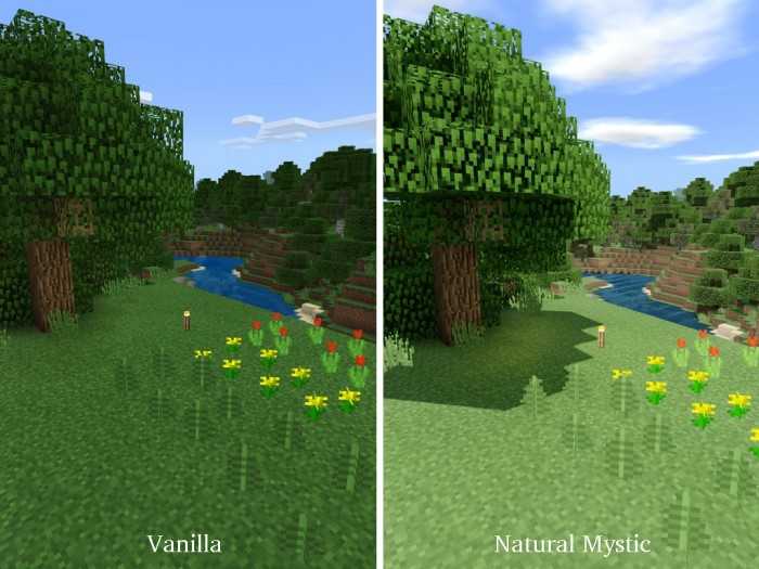 Download Shader Pack Natural Mystic for Minecraft Bedrock Edition 1.11 for Android
