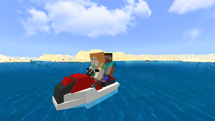 Download addon Jet Ski for Minecraft Bedrock Edition 1.11 for Android