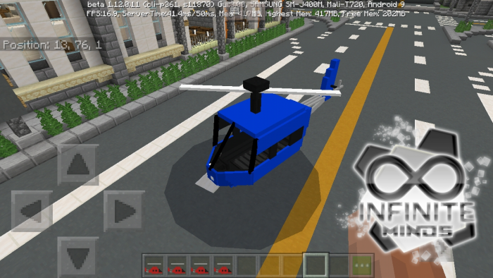 Download addon Helicopter for Minecraft Bedrock Edition 1.12 for Android