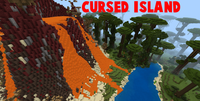 Download map Cursed Island for Minecraft Bedrock Edition 1.13 for Android