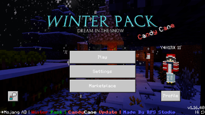 Texture Pack Winter | Candy Cane Update 1.16